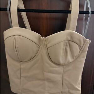 Shinestar Beige Bustier Bra Top